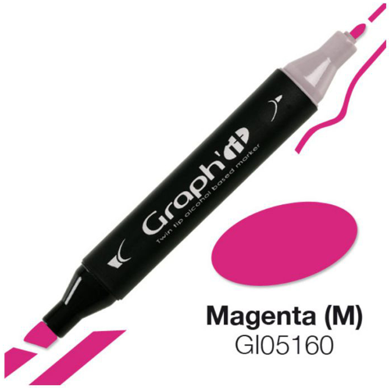 Маркер двосторонній, Мажента (5160), GI05160 Graph`it