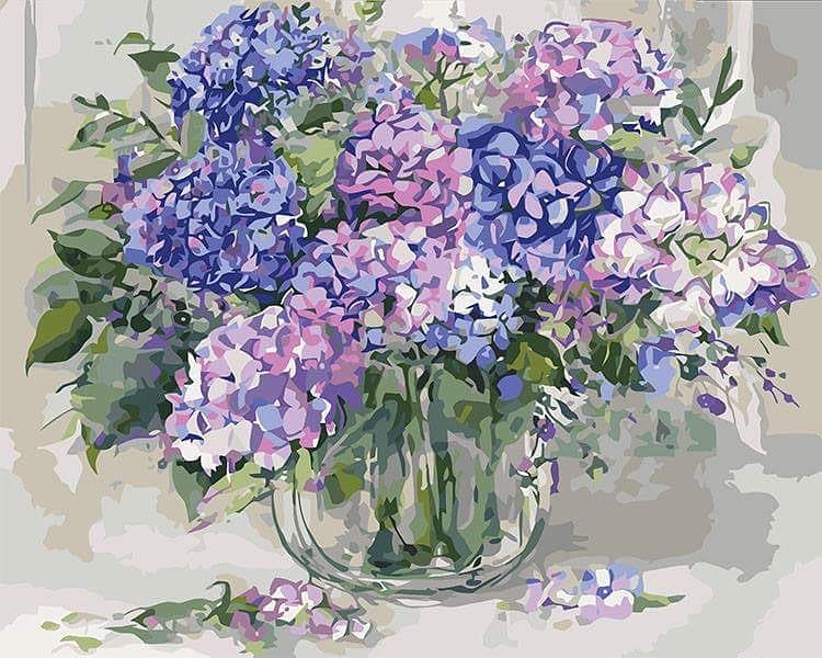 Картина по номерам 40*50 см "Шикарная гортензия 2", КН2938