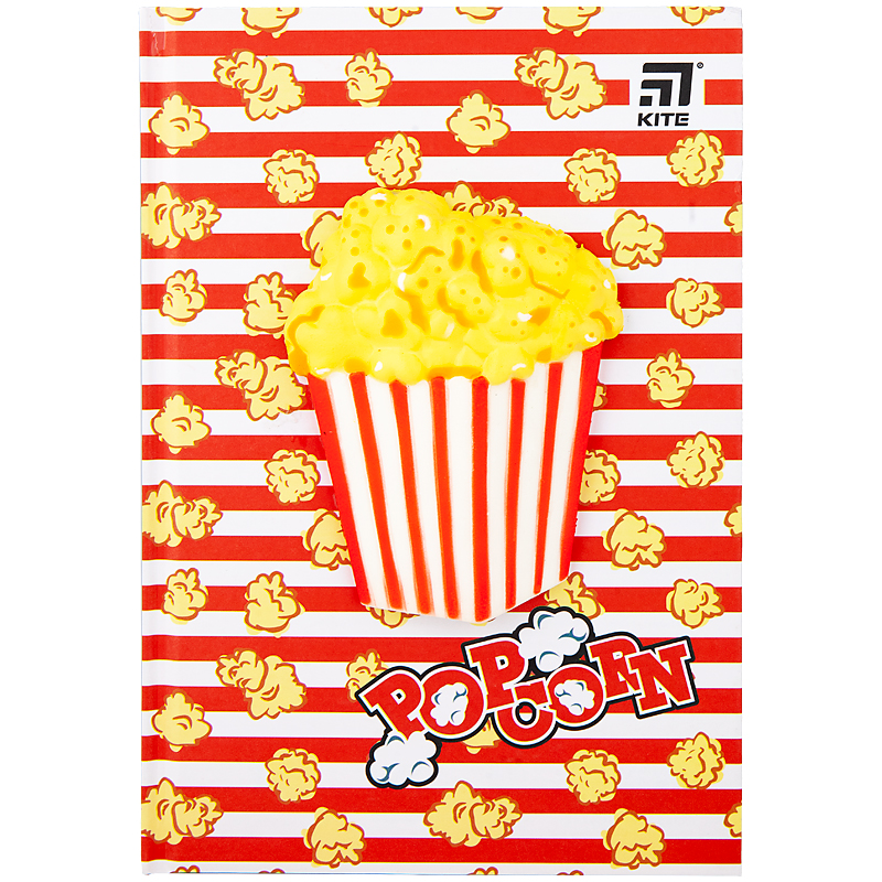 Блокнот А5 80 арк. Popcorn, тв. обкл., сквіш, клітинка, K20-284-4