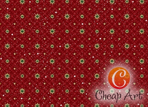 Карта декупажна А4 Червона новорічна клітина, 45 г/м², 007617