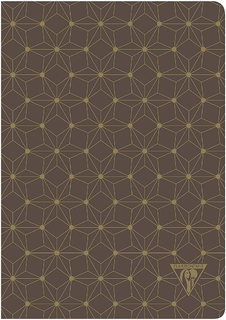 Блокнот А5 48 арк. Neo Deco NoteBook, лінійка, на скобі, папір сл.кістка, червоне дерево, 192336C