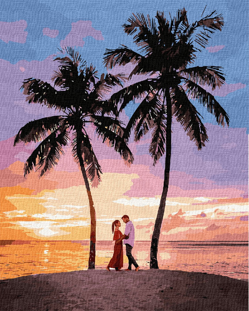 Картина по номерам 40*50 см "Райское свидание", KHO4816