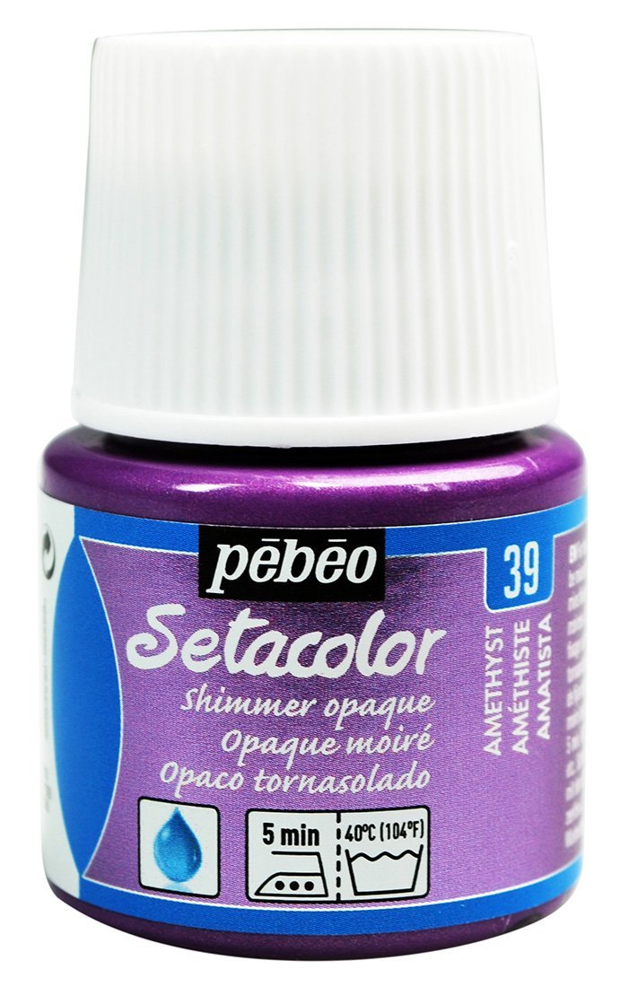 Фарба для світлих тканин Setacolor 45 мл непрозора блискуча, аметист, 295-039 Pebeo