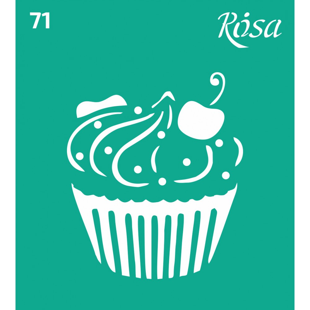 Трафарет самоклеящийся 9*10 см №71 Кухня, Rosa Talent