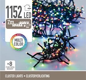 Гирлянда пучковая из LED-мультиламп, 1152 шт., кольорове світло, чёрный провод (от сети), AX8502440