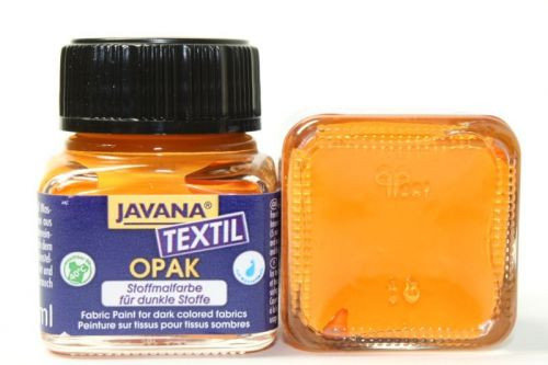 Краска по тканям, коже нерастек. JAVANA Оранжевый Opak 20мл 