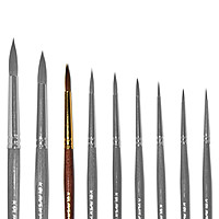 Кисточка «Живопись» 3121 Столбцов круглая № 04 короткая ручка рыжий ворс