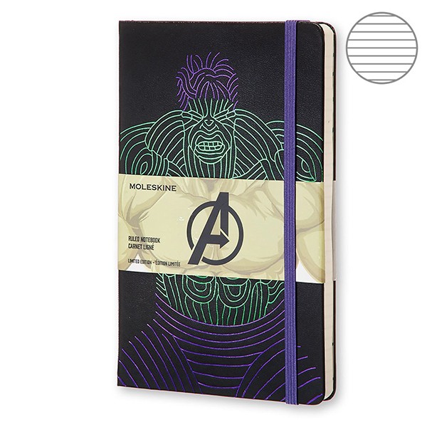 Записник Халк середній лінійка, Moleskine Avengers, LEAVQP060HU