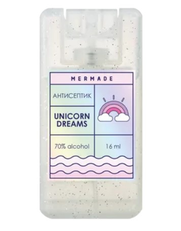 Антисептик-спрей для рук "Unicorn Dreams" 16 мл, MRA0025S, Mermade