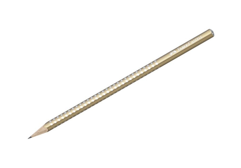Карандаш чернографитный Grip Sparkle, золото, 118214Р Faber-Castell