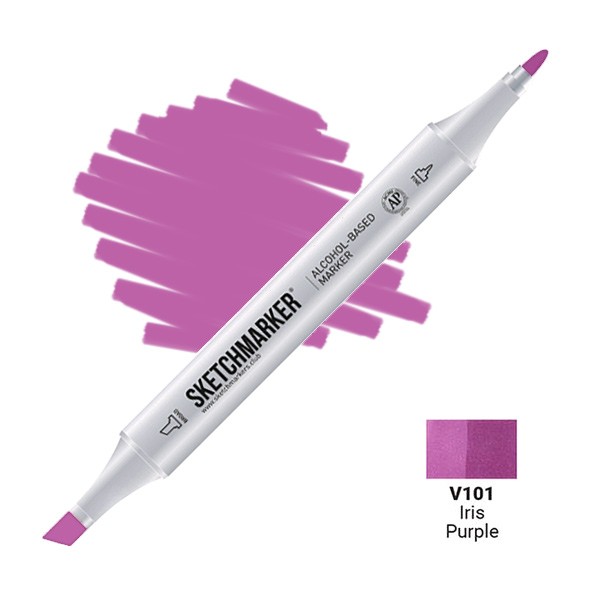 Маркер SKETCHMARKER, 2 пера: долото и тонкое, Iris Purple - Фиолетовый ирис, SM-V101