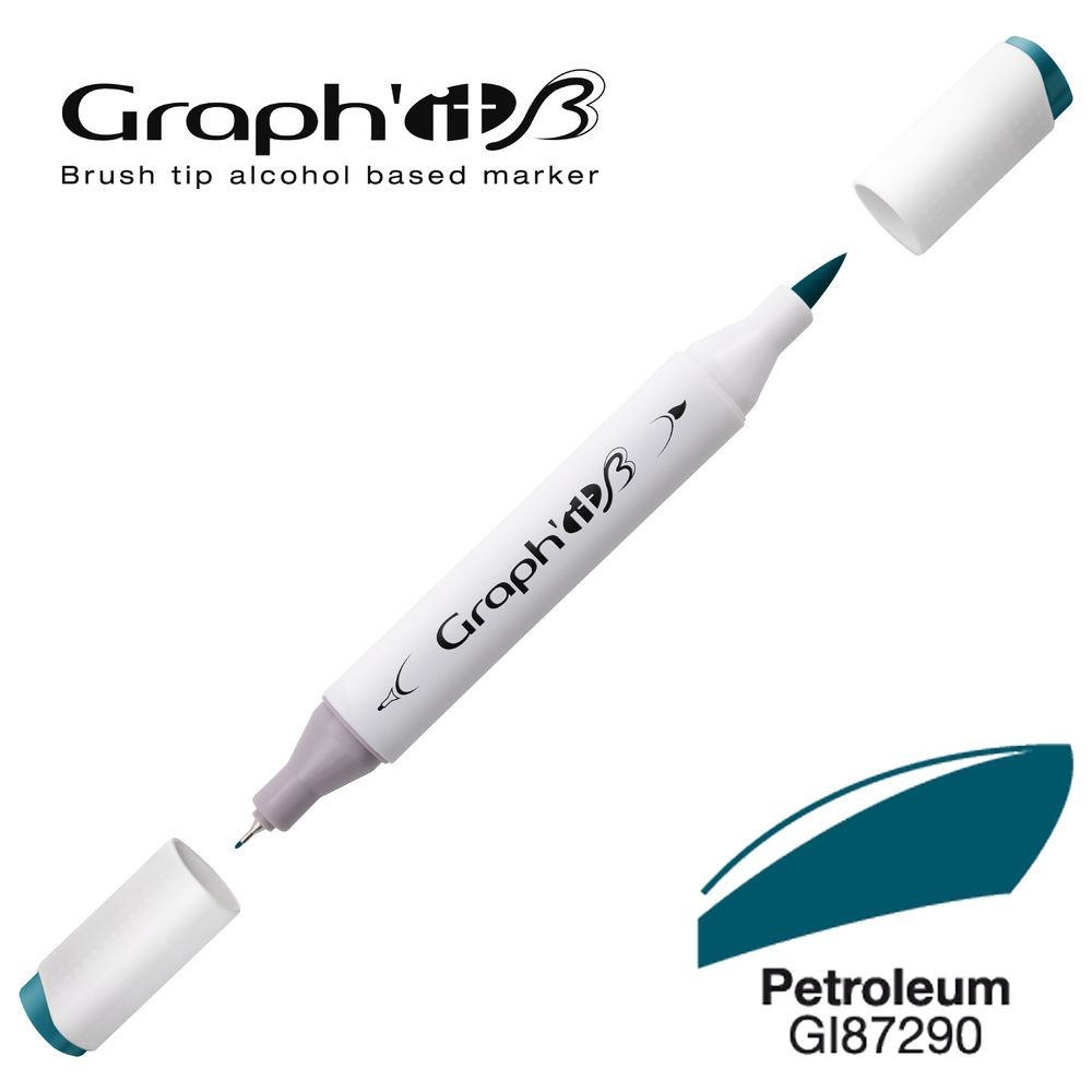 Маркер двосторонній Brushmarker, Нафтовий (7290), GI87290 Graph`it