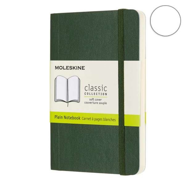 Записник Миртовий Зелений м’який кишеньк. нелінован., Moleskine Classic, QP613K15