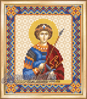 Схема для вышивания бисером иконы СБИ-049"Георгий (Юрий, Егор)" 12*14 см ТМ "Чарівна мить"