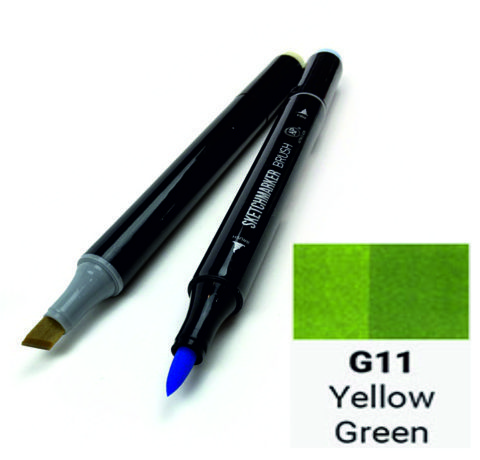 Маркер двухсторонний SKETCHMARKER Brush Желто-зеленый, SMB-G11 3