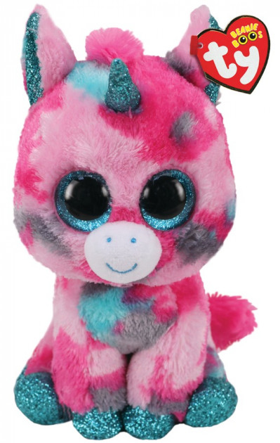 Игрушка мягкая TY Beanie Boo`s Розово-голубой единорог "Gumball" 25 см, 36466