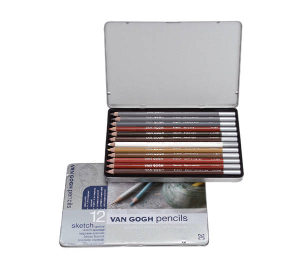 Набор карандашей для рисунка "Van Gogh" мет. короб. 12 шт., Royal Talens