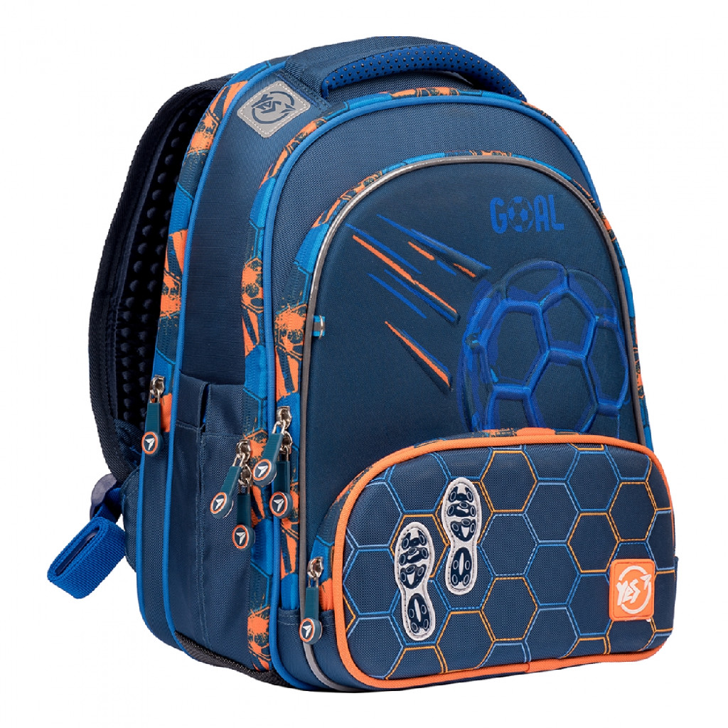 Рюкзак школьный YES S-30 Juno ultra premium "Goal", синий, 558568