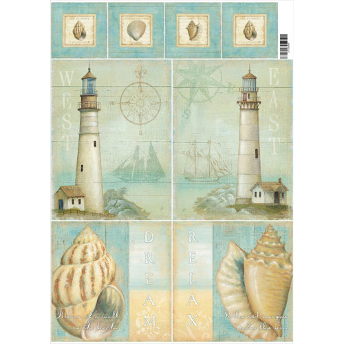 Декупажна карта 29,5*42 Море. Маяк