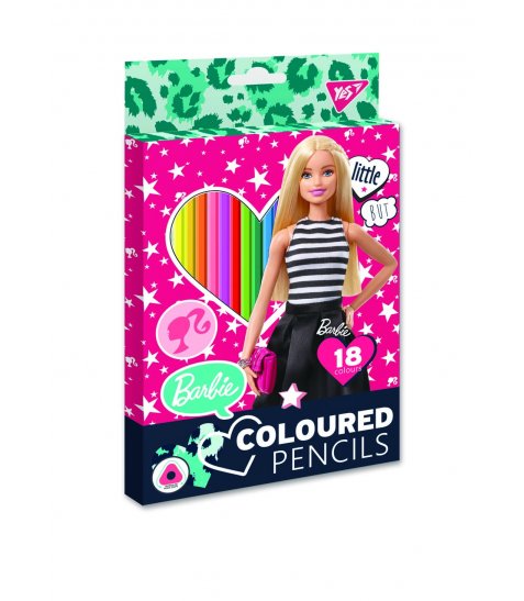 Карандаши YES 18 цв. "Barbie", 290600