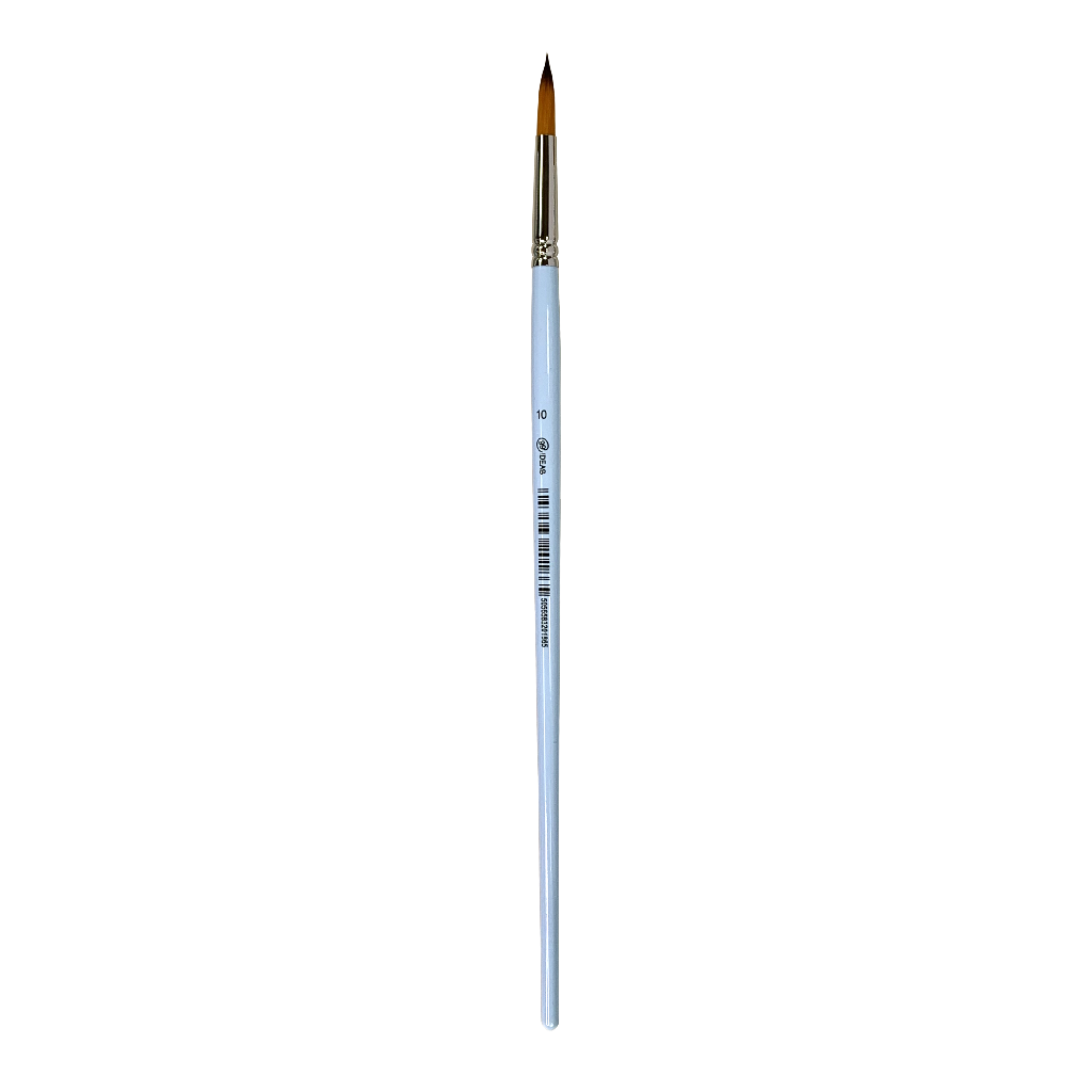 Пензель Синтетика кругла 6604RL №10, довга ручка, 6604RL10, 99IDEAS