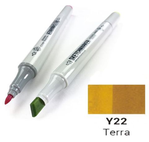 Маркер SKETCHMARKER, 2 пера: долото и тонкое, Terra - Земля, SM-Y22 3