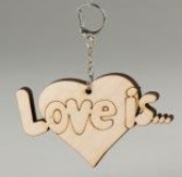 Заготівка дерев`яна Брелок "Love is…", БР2