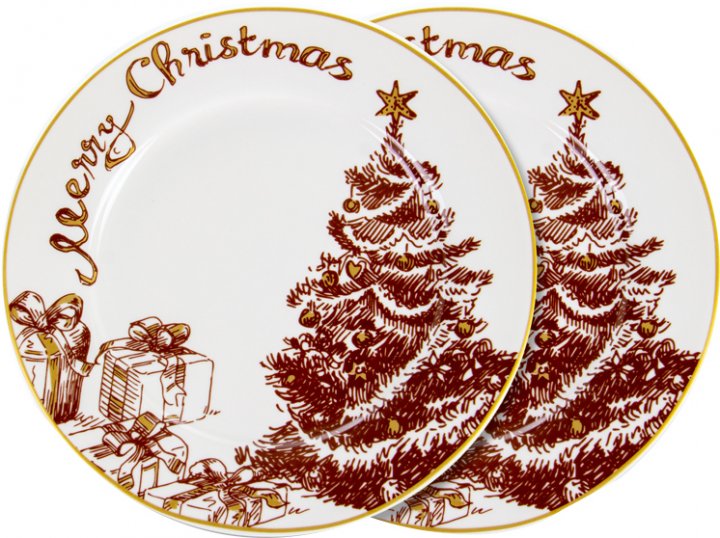 Набор с 2-х тарелок "Merry Christmas" 19 см, 924-745 Lefard