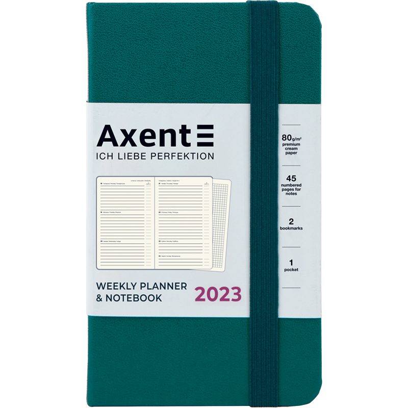 Щотижневик 2023, Pocket Strong, 90*150, малахітовий, 8508-23-31-A