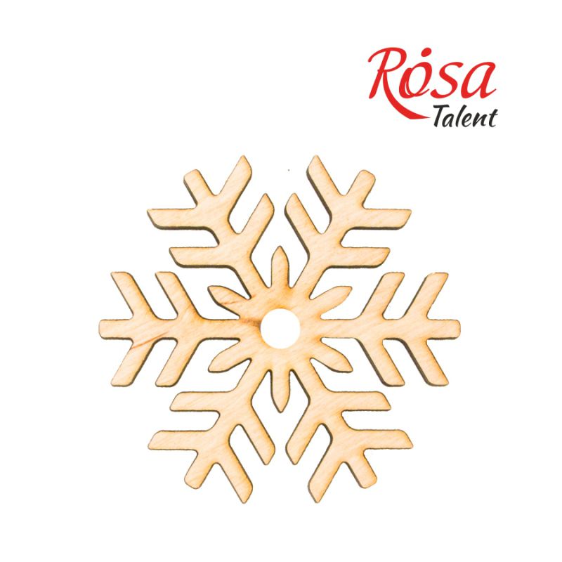 Заготівля Сніжинка 7, фанера, Д:8 см, 1шт, Rosa Talent (4)