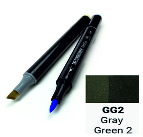 Маркер двусторонний SKETCHMARKER Brush Серо-зеленый 2, SMB-GG2 3