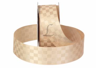 Стрічка атлас квадрат 2,5 см-13,6 м (826) бежева, 502-99