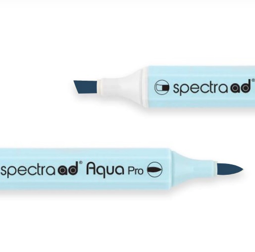 Маркер двосторонній на водній основі Spectra AD 037 Марганець блакитний, 037-SADAQP