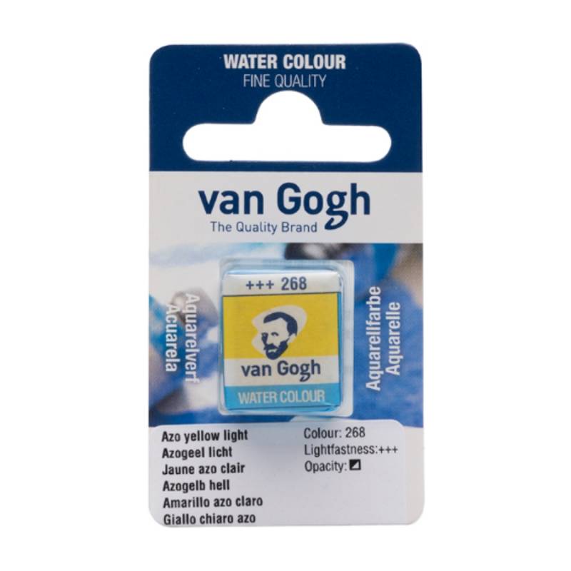 Краска акварельная Van Gogh 268 AZO Желтый светлый, кювета, Royal Talens