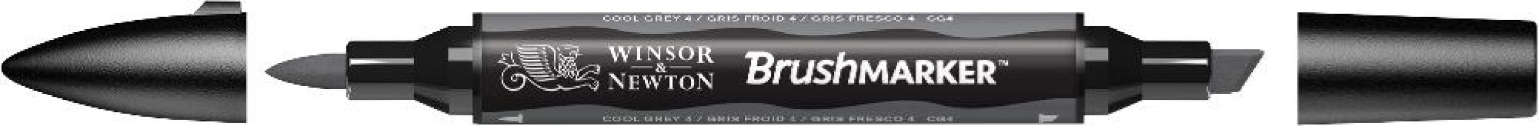 Маркер двосторонній Brushmarker, Сірий холодний 4, 0204158 W&N
