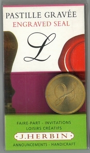 Круглая латунная печать d24 мм англ. буква "L", 40312T