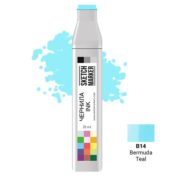 Чернила для заправки маркера SKETCHMARKER, 20 мл, Бермудская бирюза, SI-B14