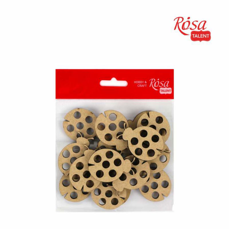 Міні-заготовка Божа корівка, МДФ, 4,9*3 см, 1 шт, Rosa Talent (15)