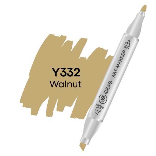 Маркер двухсторонний Walnut - Орех, Y332, 99IDEAS