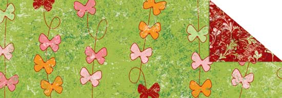 Калька "Парадіс" 115г 20*30см(21*30см) Зелений мотив Метелики UR 77284605R