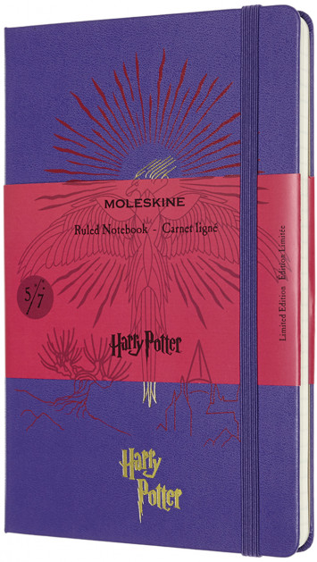 Блокнот Фиолетовый средний 5/7 линейка, Moleskine Harry Potter, LEHP02QP060E