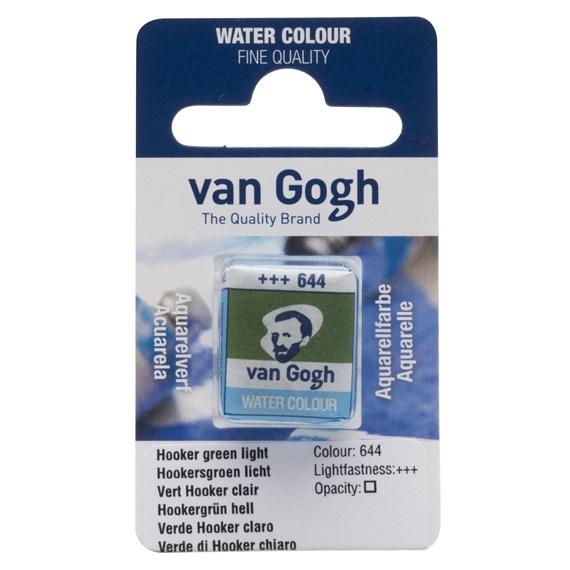 Краска акварельная Van Gogh 644 Хукера зеленая светлая, кювета, 20866441 Royal Talens