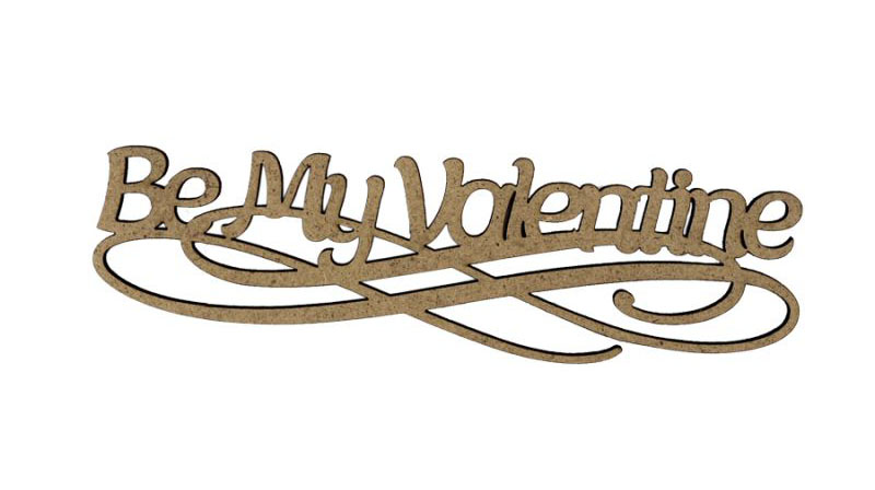 Заготовка надпись "Be my Valentine", ДВП, 15*4,4 см, Rosa Talent (5)