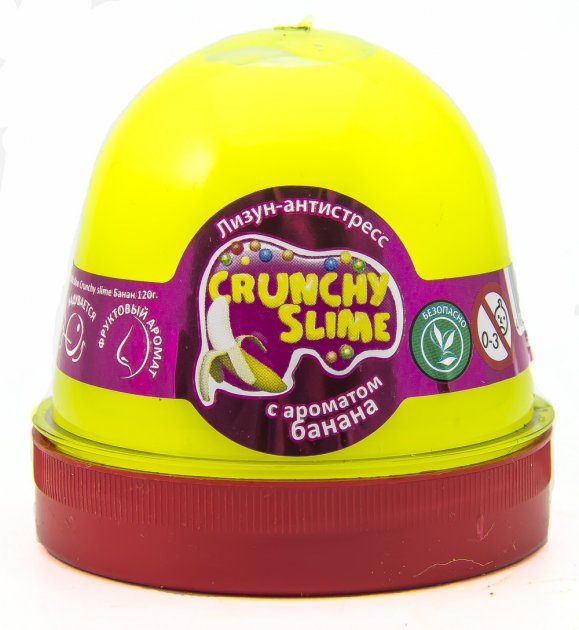 Лізун-антистрес "Mr.Boo" Crunchy slime Банан 120г. -УКР