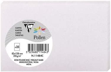 Заготовка для открыток Pollen 82*128 мм/210 г, Irid. powdered pink/Радужная розовая пудра, 11484C 