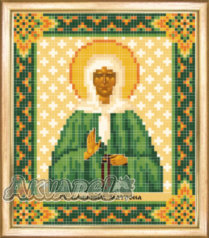 Схема для вишивання бісером ікони СБИ-077 "св. Матрона Московська" 12*14 см ТМ "Чарівна мить"