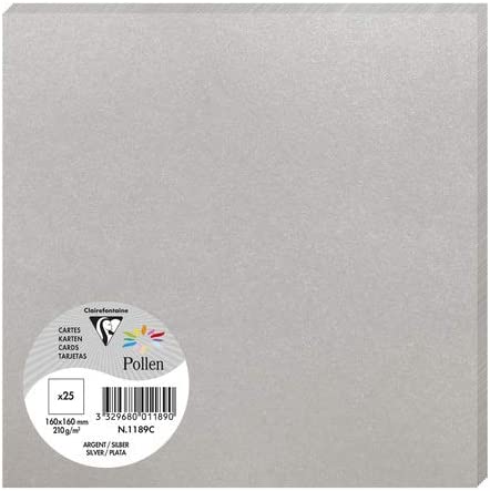Заготівка для листівок Pollen 160*160 мм/210 г, Silver/Срібний, 1189C