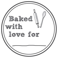 Штамп деревянный d=3,5 см "Baked with love for", WE5007 ТМ "Woodies"