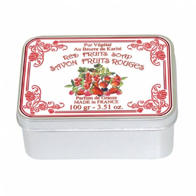Мыло "Красные ягоды" 100 г, металл. коробка, M9757