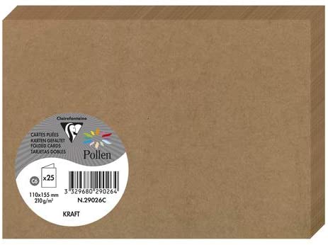 Заготовка для открыток сложенная Pollen Kraft 110*155 мм/200 г, 29026C 